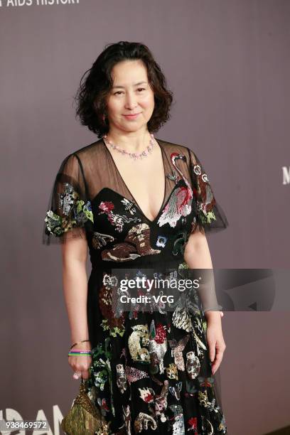 Billionaire Pansy Ho attends the amfAR Hong Kong Gala 2018 at Shaw Studios on March 26, 2018 in Hong Kong, Hong Kong.