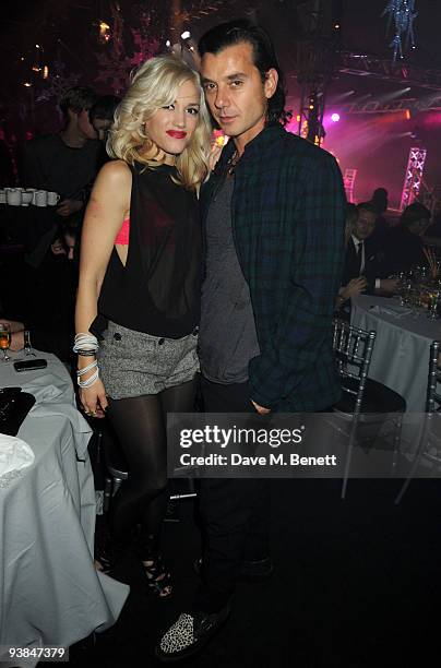Gwen Stefani and Gavin Rossdale attends The Berkeley Square Christmas Ball held at Berkeley Square on December 3, 2009 in London, England.