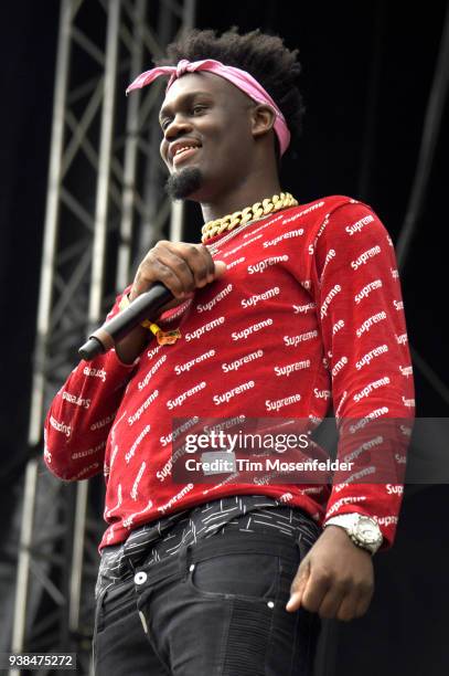 Ugly God performs during In Bloom Festival at Eleanor Tinsley Park on March 24, 2018 in Houston, Texas.