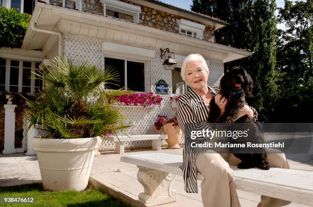 French singer and actress Line Renaud at home, in La Jonchère, at Rueil-Malmaison, France, 26th August 2017