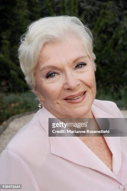 French singer and actress Line Renaud at home, in La Jonchère, at Rueil-Malmaison, France, 26th August 2017