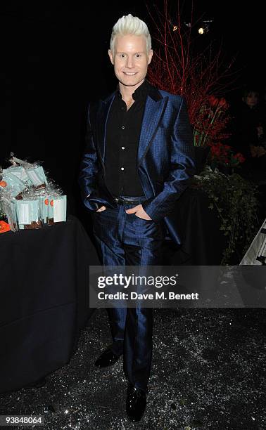Rhydian Roberts attends The Berkeley Square Christmas Ball held at Berkeley Square on December 3, 2009 in London, England.