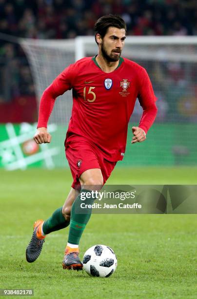 Andre Gomes of Portugal during the international friendly match between Portugal and the Netherlands at Stade de Geneve on March 26, 2018 in Geneva,...