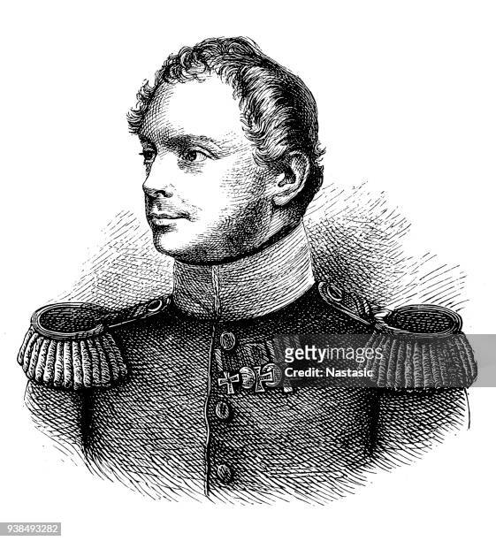frederick william iv or friedrich wilhelm iv.; 1795 - 1861, king of prussia - crown prince frederick william of prussia stock illustrations