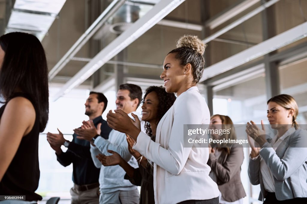 Nothing says powerful presentation like a standing ovation