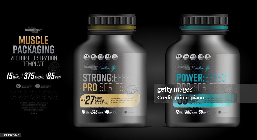 Protein Powder Tub Design Template High-Res Vector Graphic - Getty Images