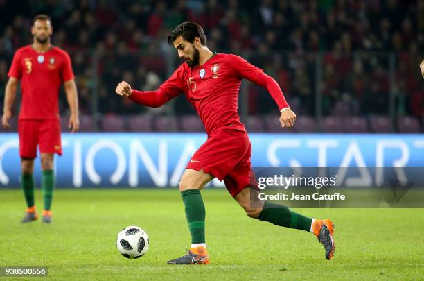 Andre Gomes of Portugal during the international friendly match between Portugal and the Netherlands at Stade de Geneve on March 26, 2018 in Geneva,...