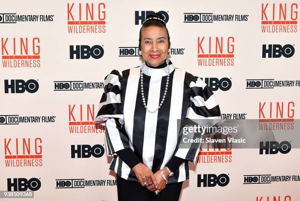 Civil Rights activist Xernona Clayton attends screening of HBO's "King in the Wilderness" on March 26, 2018 in New York City.