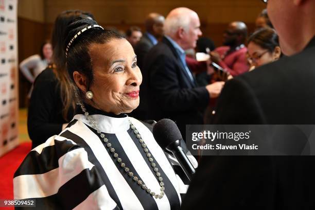 Civil Rights activist Xernona Clayton attends screening of HBO's "King in the Wilderness" on March 26, 2018 in New York City.