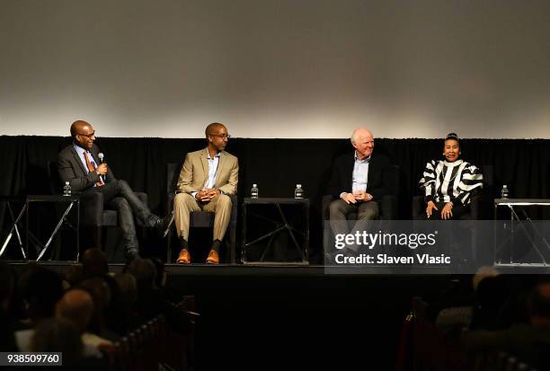 Panel moderator/journalist Charles Blow, author/executive producer Trey Ellis, author/executive producer Taylor Branch and Civil Rights activist...