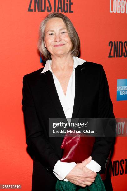 Actress Cherry Jones attend "Lobby Hero" Broadway opening night at Hayes Theater on March 26, 2018 in New York City.