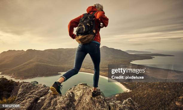 bouncing along the summit - hiking australia stock pictures, royalty-free photos & images