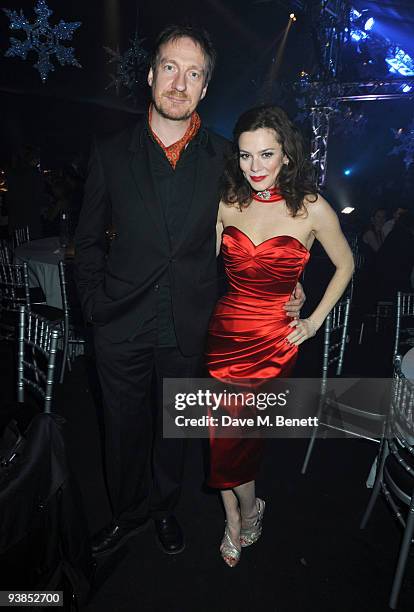 David Thewlis and Anna Friel attends The Berkeley Square Christmas Ball held at Berkeley Square on December 3, 2009 in London, England.