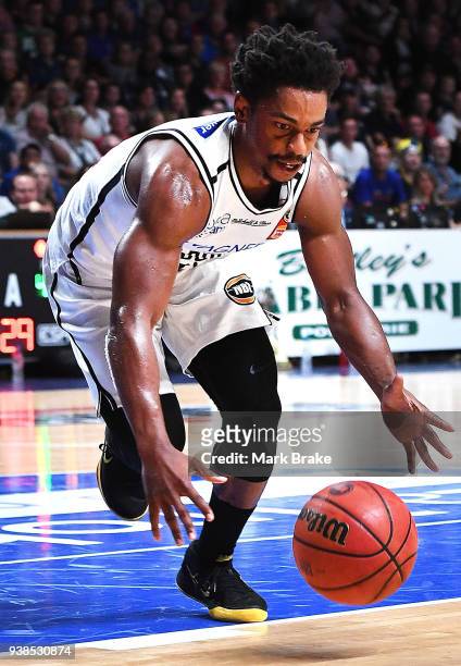 Casper Ware of Melbourne United during game four of the NBL Grand Final series between the Adelaide 36ers and Melbourne United at Priceline Stadium...