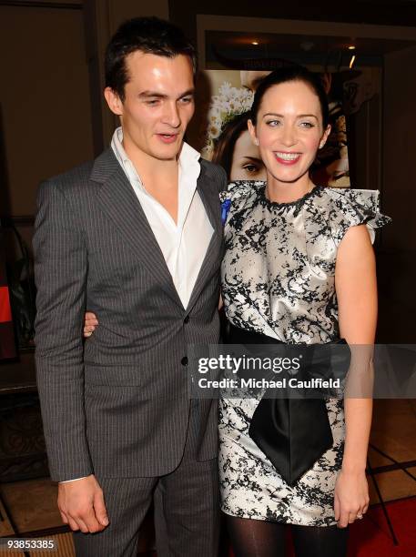 Actor Rupert Friend and actress Emily Blunt arrive at The Young Victoria Los Angeles Screening at the Pacific Theatres at The Grove on December 3,...