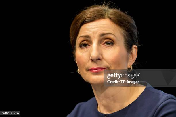 Member of the Board Milagras Caina Carreiro-Andree looks on during the annual results press conference of BMW AG on March 21, 2018 in Munich, Germany.