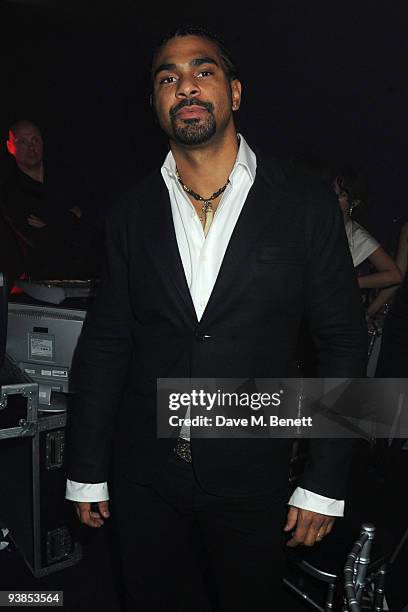 David Haye attends The Berkeley Square Christmas Ball held at Berkeley Square on December 3, 2009 in London, England.