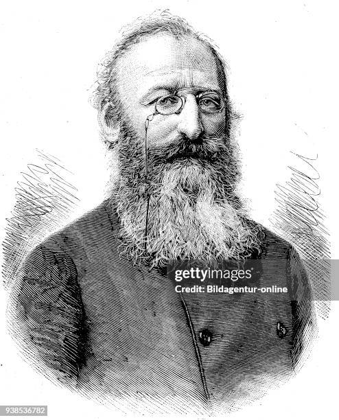 Ludwig Anzengruber, 29 November 1839 - 10 December 1889 was an Austrian dramatist, novelist and poet, hictorical illustration from 1880.