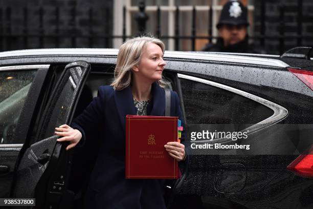 Liz Truss, U.K. Chief secretary to the treasury, arrives for a weekly meeting of cabinet ministers at number 10 Downing Street in London, U.K., on...