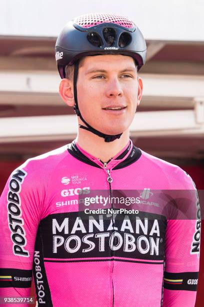 Jetse of MANZANA POSTOBON TEAM portrait during the presentation of the 98th Volta Ciclista a Catalunya 2018.