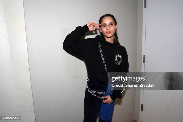 Shake attends 070 Shake "The Glitter LP" Release Party at Public Arts on March 26, 2018 in New York City.