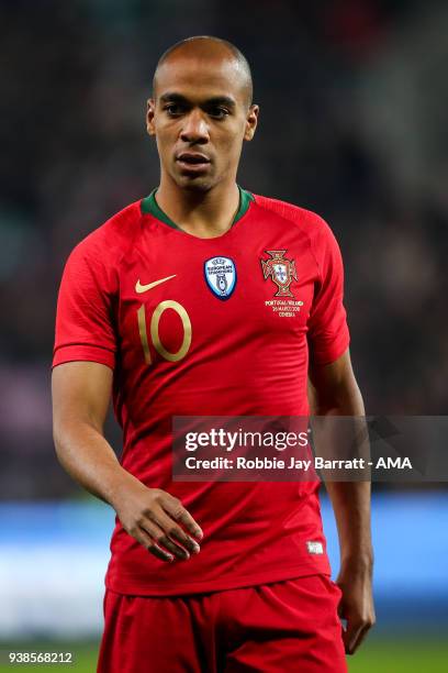 Joao Mario of Portugal during the International Friendly match between Portugal and Holland at Stade de Geneve on March 26, 2018 in Geneva,...