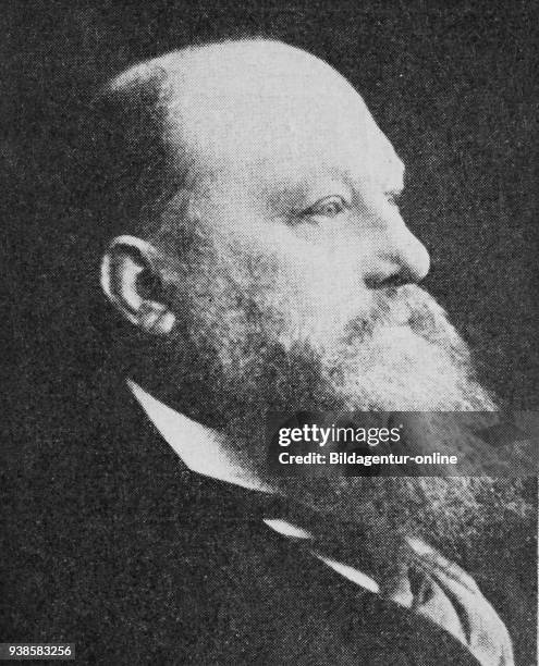 Hans Richter Richter, 1843 - 1916, was an Austrian-Hungarian orchestral and operatic conductor, reproduction photo from the year 1895, digital...