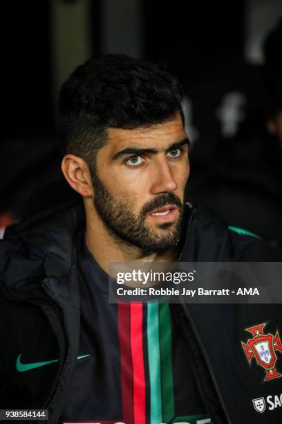 Luis Neto of Portugal during the International Friendly match between Portugal and Holland at Stade de Geneve on March 26, 2018 in Geneva,...