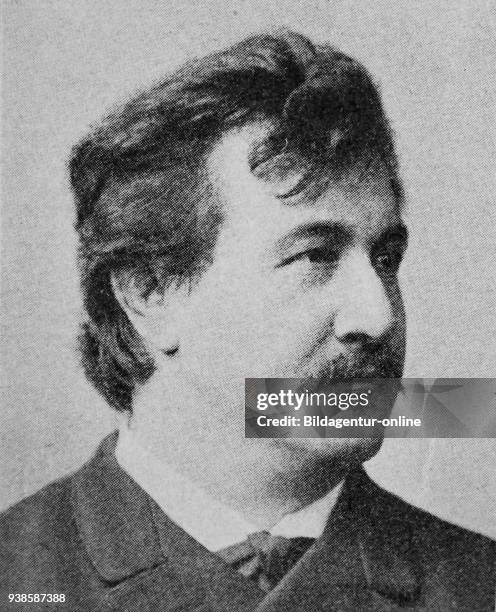 Heinrich Vogl, 1845 - 1900, was a German operatic heldentenor, reproduction photo from the year 1895, digital improved.