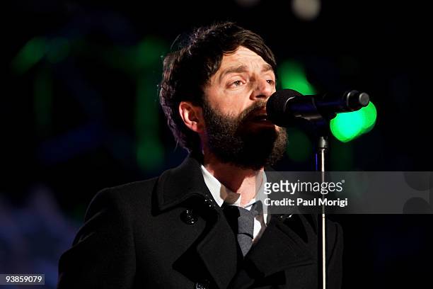 Ray LaMontagne performs during the 2009 National Christmas Tree Lighting Ceremony and the opening ceremonies for the 2009 National Christmas Tree...