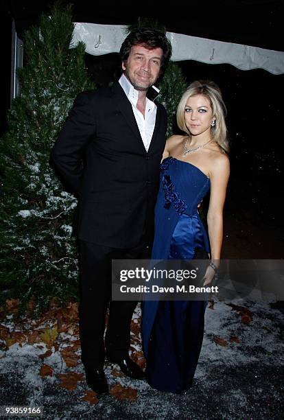 Nick Knowles and guest attends The Berkeley Square Christmas Ball held at Berkeley Square on December 3, 2009 in London, England.