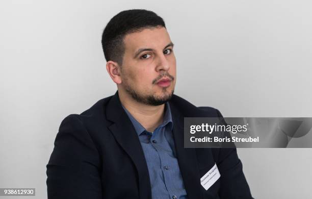 Abdelkader Boulghalegh attends a workshop during the DFB Integration Congress , a conference under the slogan ' Angekommen im Verein - Ehrenamt und...