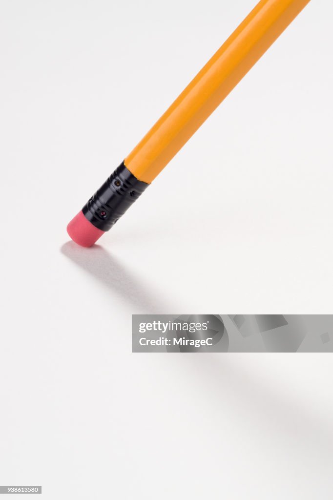 Eraser on Pencil Ready to Erase