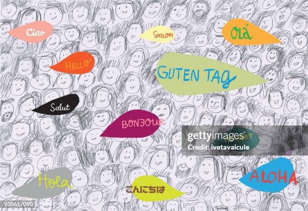 人們講不同語言的人群 - multilingual 幅插畫檔、美工圖案、卡通及圖標