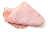 Ham Slice Isolated on White Background
