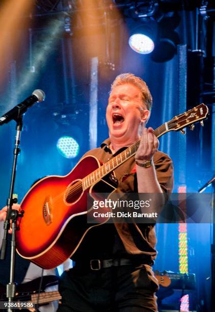Tom Robinson performs on stage, United Kingdom, 26th May 2012.