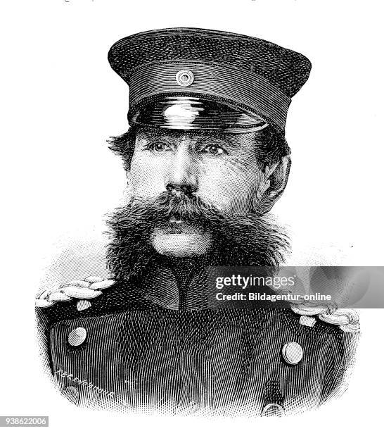 Heinrich Alexander von Treskow, 1840 - 1927, Was a Prussian officer, most recently a lieutenant-general, Situation from the time of The...