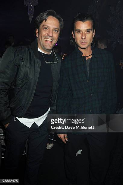 Giorgio Locatelli and Gavin Rossdale attends The Berkeley Square Christmas Ball held at Berkeley Square on December 3, 2009 in London, England.