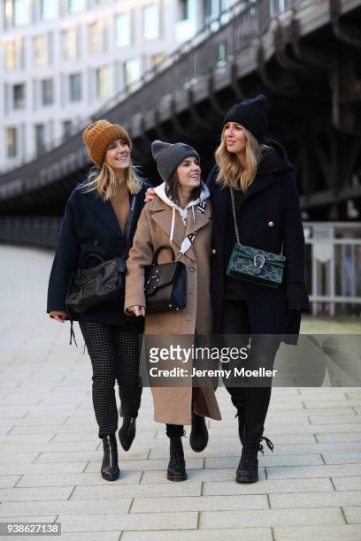 Maike Schmitz, Sonja Paszkowiak, Kira Tolk from Shoppisticated on January 08, 2018 in Hamburg