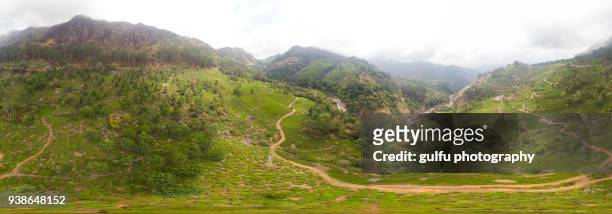 munnar tea plantation area 360 view - kerala waterfall stock pictures, royalty-free photos & images