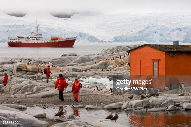 Antarctica, Antarctic Peninsula, Lemaire Channel, Petermann Island, Antarctic Dream ship. MR.