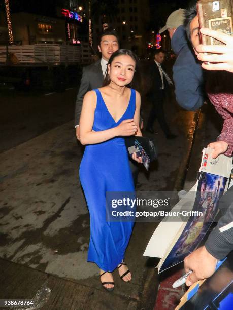 Maia Shibutani is seen on March 26, 2018 in Los Angeles, California.