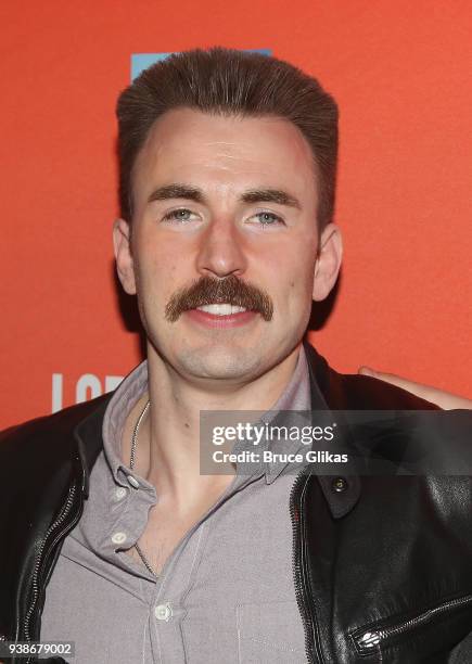 Chris Evans poses at the opening night after party for the play "Lobby Hero" on Broadway at Bryant Park Grill on March 26, 2018 in New York City.