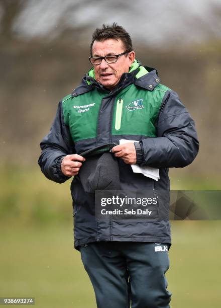 Galway , Ireland - 27 March 2018; Head coach Kieran Keane during Connacht Rugby squad training at the Sportsground in Galway.