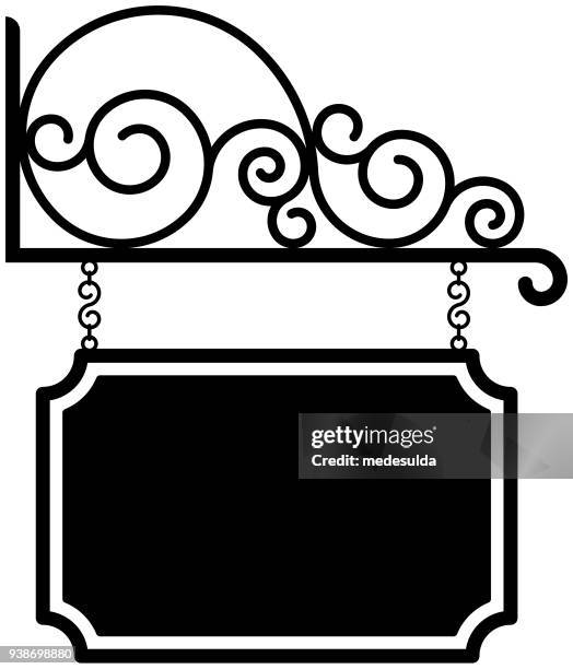 Steel Sign Scroll Wrought Iron Scroll Photos and Premium High Res Pictures - Getty Images
