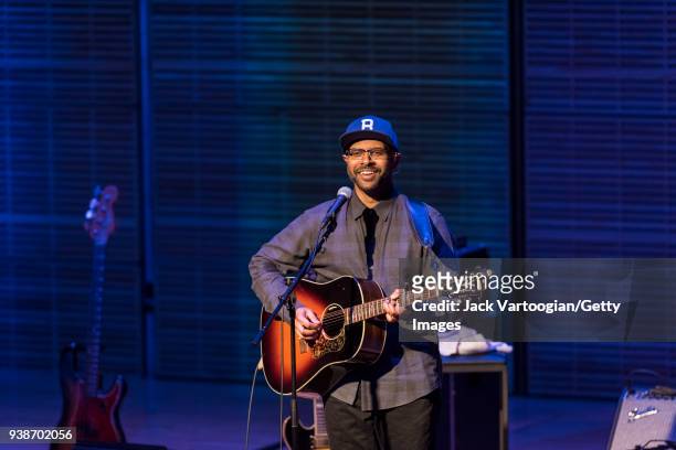 American folk and blues singer-songwriter Bhi Bhiman whistles and sings his cover version of the Dire Straits tune 'Walk of Life' to conclude a...