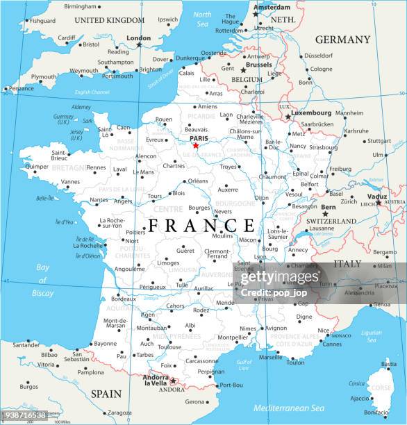 ilustrações, clipart, desenhos animados e ícones de mapa da frança - vetor - cote dazur