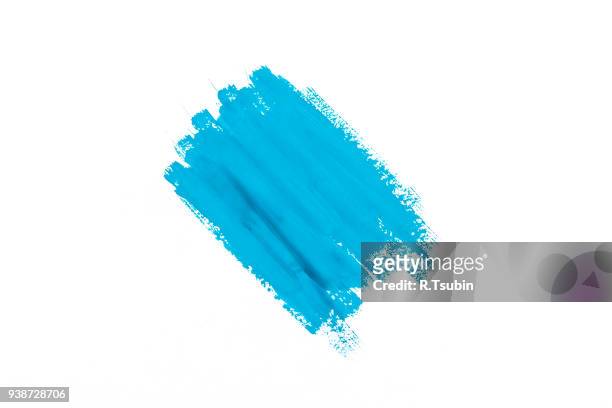stroke blue paint - brushstroke stock-fotos und bilder