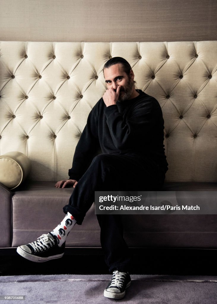 Joaquin Phoenix, Paris Match Issue 3593, March 28, 2018