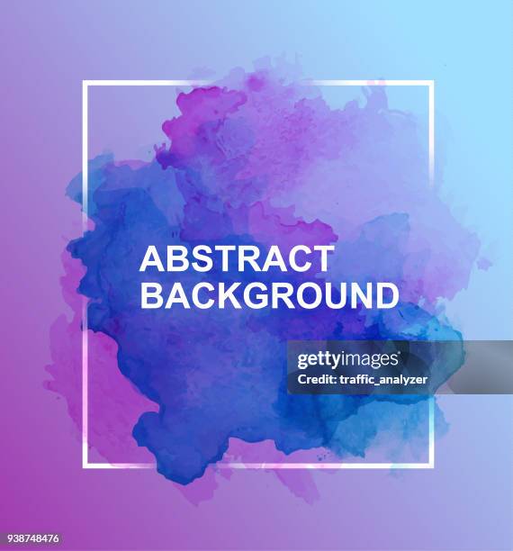 colorful watercolor splashes - purple stock illustrations